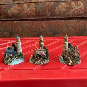 Thomas Kinkade Illuminated Lighthouse Ornaments